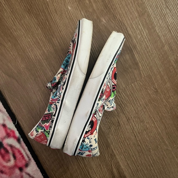 Vans Red and Blue Sneakers Vibrant Slip-On Design - Picture 2 of 4